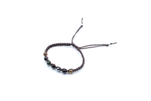 Load image into Gallery viewer, Handmade Grounding Gemstone Bracelet: Black Onyx, Tiger Iron, Hematite