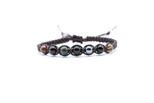 Load image into Gallery viewer, Handmade Grounding Gemstone Bracelet: Black Onyx, Tiger Iron, Hematite