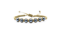 Load image into Gallery viewer, Handmade Hematite Bead Bracelet, Hypoallergenic Cording