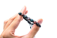 Load image into Gallery viewer, Handmade Bloodstone Bead Bracelet, Unisex Grounding Stone Jewelry