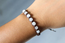 Load image into Gallery viewer, Handmade Moonstone Bracelet: Woven Cord, Intuition Stone