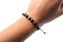 Load image into Gallery viewer, Handmade Bloodstone Bead Bracelet, Unisex Grounding Stone Jewelry