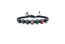 Load image into Gallery viewer, Handmade Bloodstone Bead Bracelet, Unisex Grounding Stone Jewelry