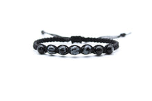 Load image into Gallery viewer, Snowflake Obsidian Bracelet