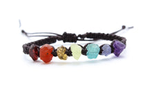 Load image into Gallery viewer, Raw Gemstone Chakra Bracelet
