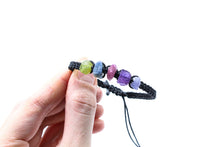 Load image into Gallery viewer, Sagittarius Raw Gemstone Bracelet - Peridot - Blue Sapphire - Pink Tourmaline - Amethyst - Tanzanite