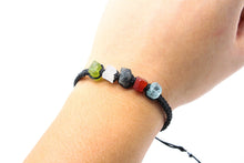 Load image into Gallery viewer, Virgo Raw Gemstone Bracelet - Peridot - Moonstone - Blue Sapphire - Carnelian - Blue Apatite