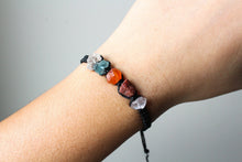 Load image into Gallery viewer, Aries Raw Gemstone Bracelet - Rose Quartz - Ruby - Carnelian - Aquamarine - Clear Quartz