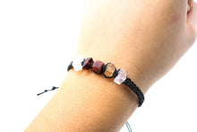 Load image into Gallery viewer, Capricorn Raw Gemstone Bracelet - Moonstone - Garnet - Ruby - Topaz - Rose Quartz