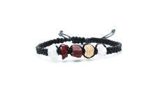 Load image into Gallery viewer, Capricorn Raw Gemstone Bracelet - Moonstone - Garnet - Ruby - Topaz - Rose Quartz
