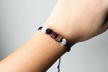 Load image into Gallery viewer, Capricorn Raw Gemstone Bracelet - Moonstone - Garnet - Ruby - Topaz - Rose Quartz