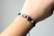 Load image into Gallery viewer, Pisces Raw Gemstone Bracelet - Aquamarine - Amethyst - Pink Tourmaline - Blue Apatite - Moonstone