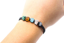 Load image into Gallery viewer, Gemini Raw Gemstone Bracelet - Emerald - Citrine - Blue Apatite - Clear Quartz - Blue Sapphire