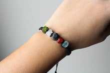 Load image into Gallery viewer, Virgo Raw Gemstone Bracelet - Peridot - Moonstone - Blue Sapphire - Carnelian - Blue Apatite