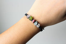 Load image into Gallery viewer, Libra Raw Gemstone Bracelet - Clear Quartz - Aquamarine - Pink Tourmaline - Peridot - Rose Quartz