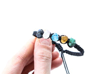 Load image into Gallery viewer, Gemini Raw Gemstone Bracelet - Emerald - Citrine - Blue Apatite - Clear Quartz - Blue Sapphire