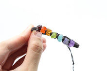 Load image into Gallery viewer, Raw Crystals Chakra Bracelet - Garnet - Carnelian - Citrine - Peridot - Blue Apatite - Tanzanite - Amethyst